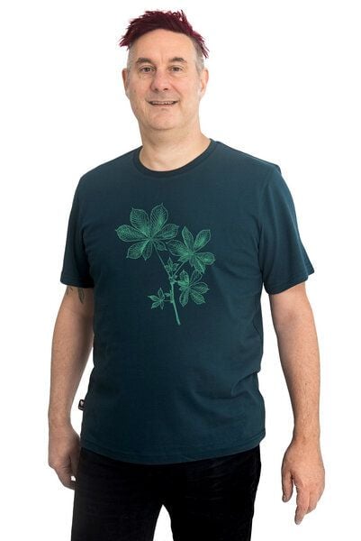 Hirschkind Fair-Trade-Männershirt "Kastanie" - Made in Kenia - dunkelgrün von Hirschkind