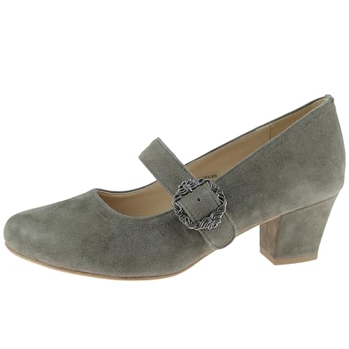 Hirschkogel Damen Trachten Pumps, anthrazit, 37 EU von Hirschkogel