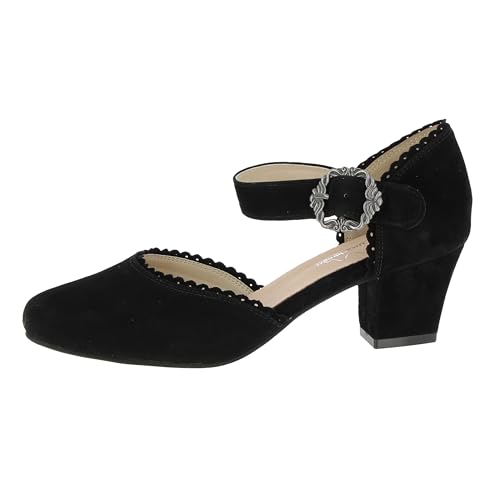 Hirschkogel Damen Trachten Pumps, schwarz, 43 EU von Hirschkogel