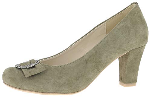 Hirschkogel Mädchen 3006817 Pumps, Grün (Khaki 046) von Hirschkogel