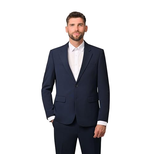 Hirschthal Business Anzugsakko Herren 2-Knopf Sakko Regular Fit - mit Kleidersack - Sakko Marineblau 32 von Hirschthal