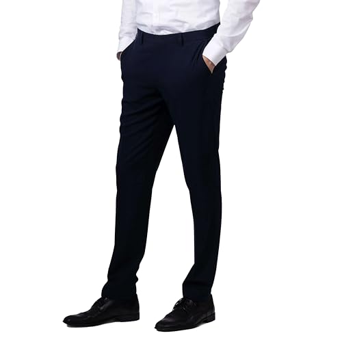 Hirschthal Business Herren Anzughose Regular Fit - Anzughose Dunkelblau 48 von Hirschthal