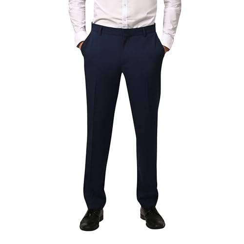 Hirschthal Business Herren Anzughose Regular Fit - Anzughose Marineblau 62 von Hirschthal