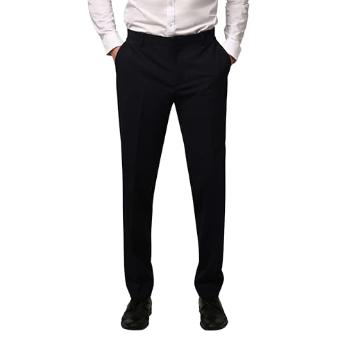 Hirschthal Business Herren Anzughose Regular Fit - Anzughose Schwarz 28 von Hirschthal