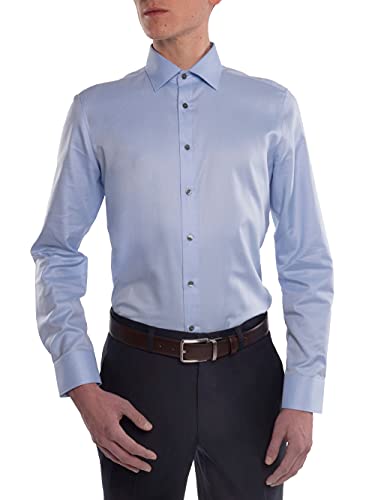 Hirschthal Herren Business Slimfit Hemd Langarm - Hellblau 45/46 (XXL) von Hirschthal