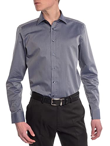 Hirschthal Herren Business Slimfit Hemd Langarm - Violett 45/46 (XXL) von Hirschthal