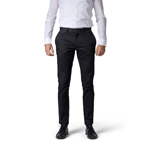 Hirschthal Herren Chino Hose Herrenhose Casual mit Stretch Slim-Fit - Schwarz W36/L30 Hirschthal Herren Chino Hose Herrenhose Casual mit Stretch Slim-Fit - Schwarz W36/L30 von Hirschthal
