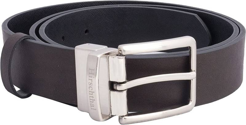 Hirschthal Ledergürtel Herren Leder-und Kunstleder-Wendegürtel Schwarz/Braun für Anzug &Chino Business Kollektion von Hirschthal