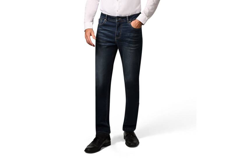 Hirschthal Regular-fit-Jeans Herren Jeans Dunkelblaue Denim Jeans im modernen Regular Fit mit Stretch von Hirschthal