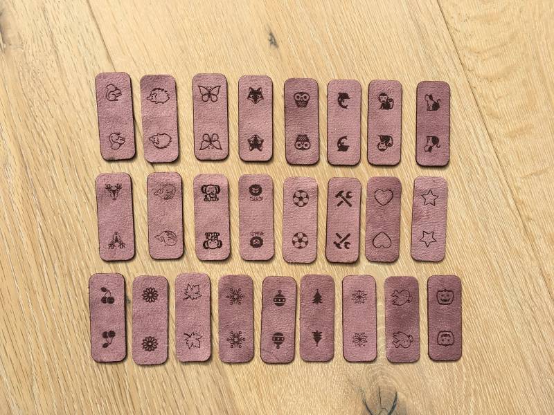 5 Weiche Kunstleder Label Aufnäher Motiv 5 Weiche Kunstleder Label Aufnäher Motiv von HirschwaldWerkstatt