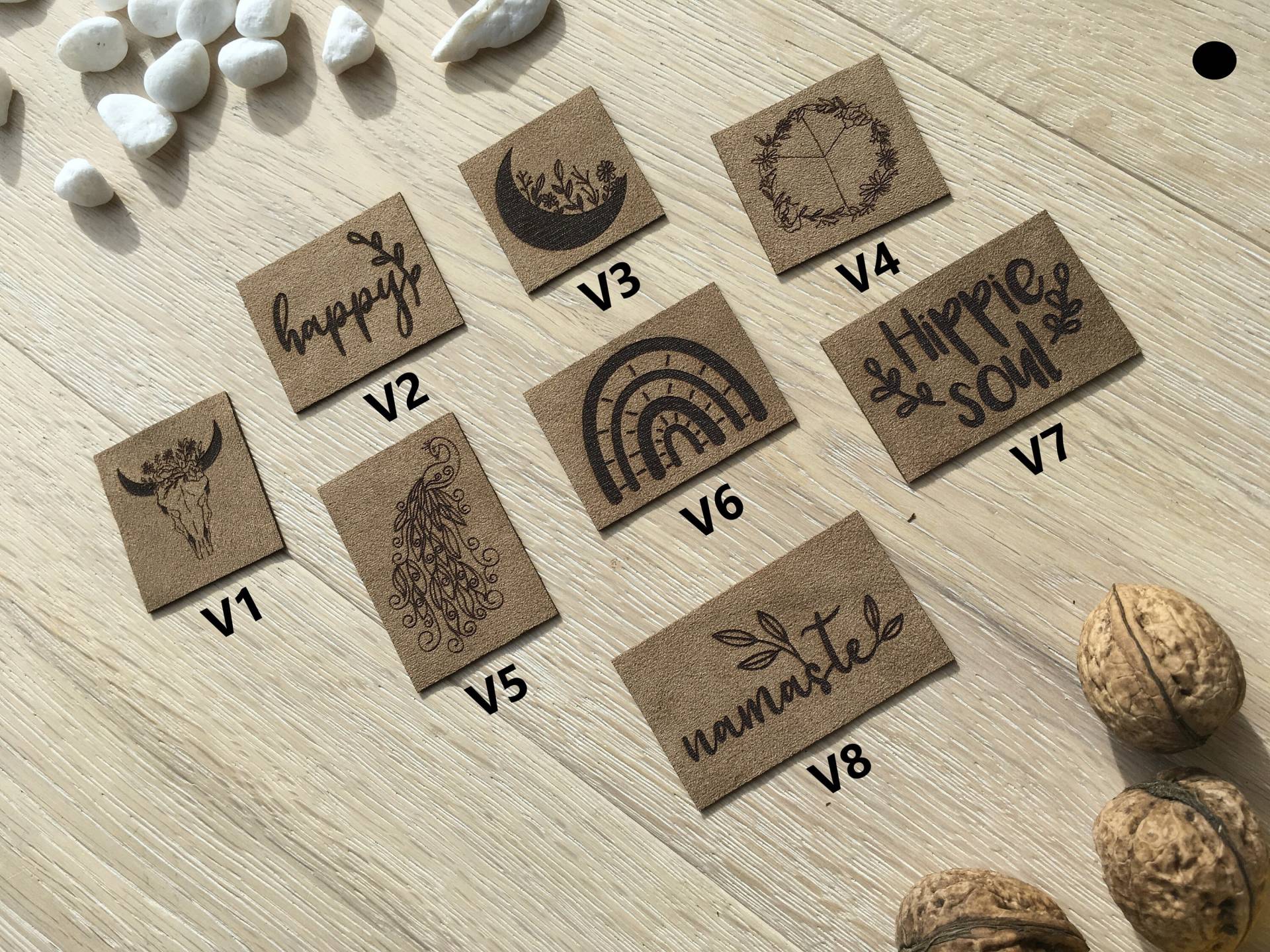 Velour Kunstleder Label Aufnäher Patches Boho Velour Kunstleder Label Aufnäher Patches Boho von HirschwaldWerkstatt