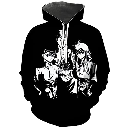 Hisayhe Anime Yu Yu Hakusho Hoodie Kapuzenpullover Sweatshirt Pullover, Farbe2, Medium von Hisayhe