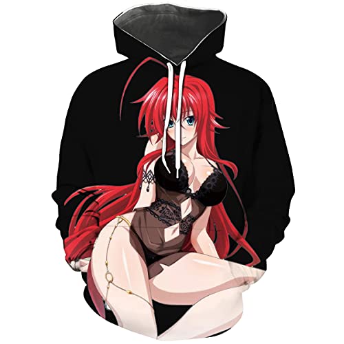 Hisayhe Herren High School DxD Sweatshirt Lustiger Anime Print Hoodie Pullover, Farbe4, Large von Hisayhe