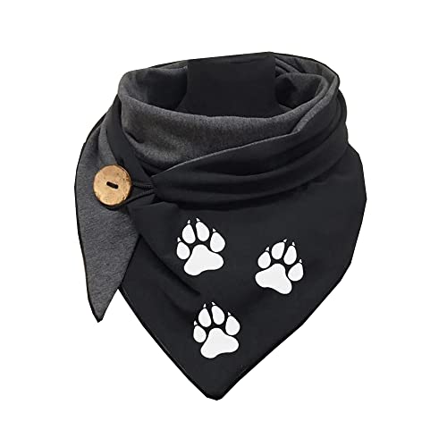 Hiseng Damen Schals Groß Dreieck Winter Dreieckstuch Warmer Button Lieblingsschal Scarf Fransen Knopf Karoschal Poncho Soft Wrap Lange Stola Fransen Poncho (135-175cm,Fußabdruck) von Hiseng