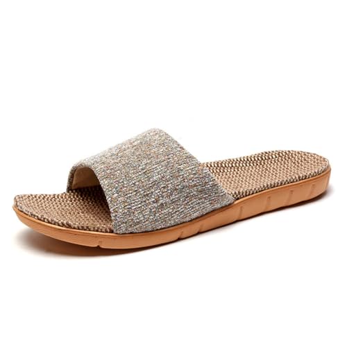 Hiseng Flachs Sandalen Damen Sommer Geflochtenes Seil Flach Schlappen Pantoletten Traditionellem Römersandalen Damen Open Toe Slide Sandalen Strandsandalen Hiseng Flachs Sandalen Damen Sommer Geflochtenes Seil Flach Schlappen Pantoletten Traditionellem Römersandalen Damen Open Toe Slide Sandalen Strandsandalen von Hiseng