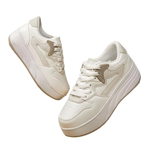 Hiseng Schuhe mit Rollen für Kinder, Rollschuhe für Jungen und Mädchen, 37 EU, Beige, Unisex, Sommer, Outdoor, Lässig, Freizeit, Synthetik, Runde Form, Mittel, Kinder, Teenager von Hiseng