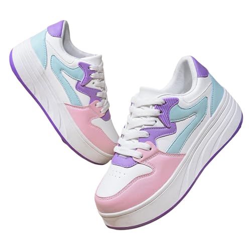 Hiseng Schuhe mit Rollen für Mädchen, Schuhe mit Rollen für Jungen Rollschuhe Schuhe 2-in-1 Roller Schuhe Kinder Outdoor Turnschuhe Turnschuhe mit Versenkbarer Rollen, 31-40EU Für 6-16-jährige Kinder von Hiseng