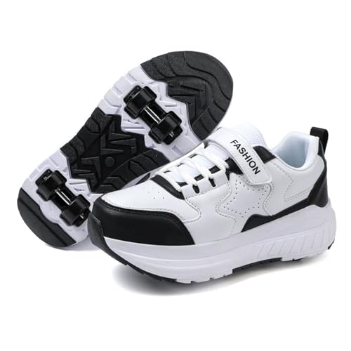 Hiseng Schuhe mit Rollen für Mädchen, Schuhe mit Rollen für Jungen Rollschuhe Schuhe 2-in-1 Roller Schuhe Kinder Outdoor Turnschuhe Turnschuhe mit Versenkbarer Rollen, Rosa Himmelblau Schwarz 31-40EU Hiseng Schuhe mit Rollen für Mädchen, Schuhe mit Rollen für Jungen Rollschuhe Schuhe 2-in-1 Roller Schuhe Kinder Outdoor Turnschuhe Turnschuhe mit Versenkbarer Rollen, Rosa Himmelblau Schwarz 31-40EU von Hiseng
