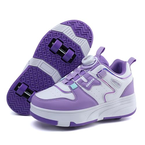 Hiseng Schuhe mit Rollen für Mädchen, Schuhe mit Rollen für Jungen Rollschuhe Schuhe 2-in-1 Roller Schuhe Schuhe mit Rollen Kinder Outdoor Turnschuhe Turnschuhe mit Versenkbarer Rollen 31-40 EU von Hiseng