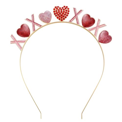 Hislaves Bequemes Stirnband Valentinstag Stirnband Festlicher Haarreifen für dickes dünnes Haar Leichtes praktisches Stirnband mit Faux C B von Hislaves