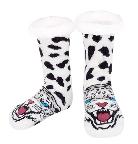 Hisonwel Herren Slipper Socken Tier Fuzzy Rutschschutz fluffig Winter Warm weich dick Fleece gefüttert Thermal Home Socken von Hisonwel