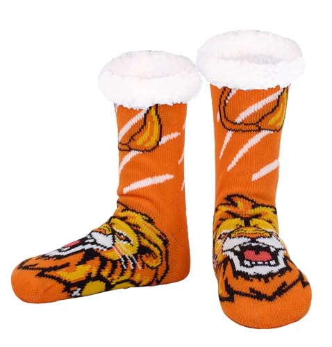 Hisonwel Herren Slipper Socken Tier Fuzzy Rutschschutz fluffig Winter Warm weich dick Fleece gefüttert Thermal Home Socken von Hisonwel