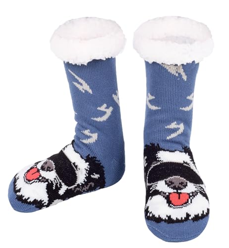 Hisonwel Herren Slipper Socken Tier Fuzzy Rutschschutz fluffig Winter Warm weich dick Fleece gefüttert Thermal Home Socken von Hisonwel