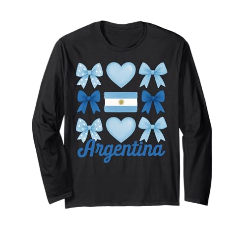 Argentina Girl Coquette Bow Hispanic Heritage Langarmshirt Argentina Girl Coquette Bow Hispanic Heritage Langarmshirt von Hispanic Heritage Argentina Girl