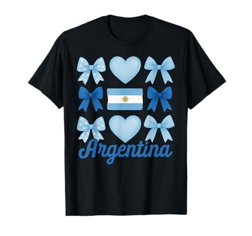Argentina Girl Coquette Bow Hispanic Heritage T-Shirt Argentina Girl Coquette Bow Hispanic Heritage T-Shirt von Hispanic Heritage Argentina Girl