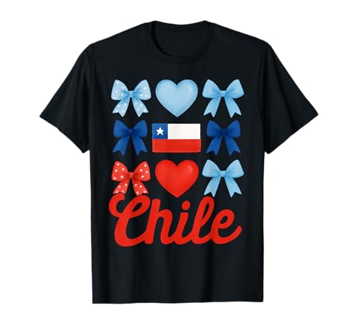 Chile Girl Coquette Bow Hispanic Heritage T-Shirt Chile Girl Coquette Bow Hispanic Heritage T-Shirt von Hispanic Heritage Chile Girl