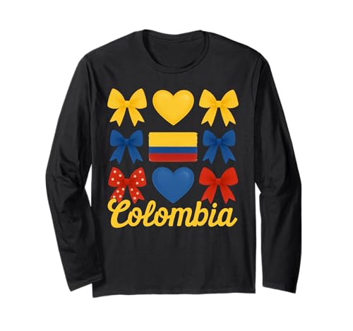 Colombia Girl Coquette Bow Hispanic Heritage Langarmshirt Colombia Girl Coquette Bow Hispanic Heritage Langarmshirt von Hispanic Heritage Colombia Girl