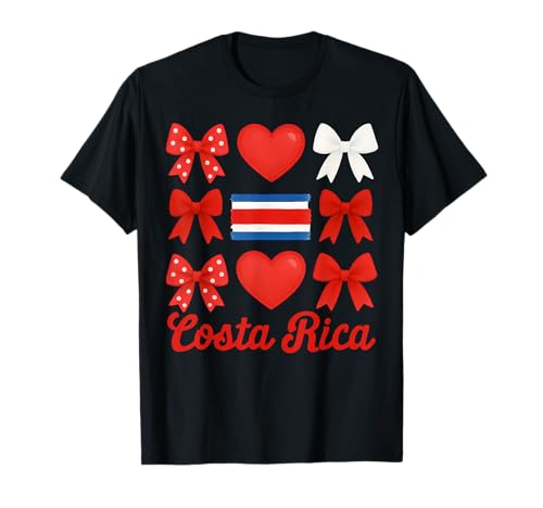 Costa Rica Girl Coquette Bow Hispanic Heritage T-Shirt Costa Rica Girl Coquette Bow Hispanic Heritage T-Shirt von Hispanic Heritage Costa Rica Girl