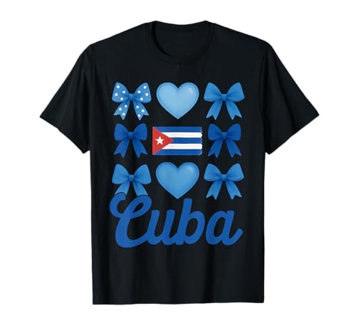 Cuba Girl Coquette Bow Hispanic Heritage T-Shirt Cuba Girl Coquette Bow Hispanic Heritage T-Shirt von Hispanic Heritage Cuba Girl