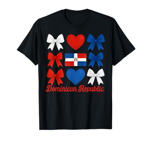 Dominican Republic Girl Coquette Bow Hispanic Heritage T-Shirt Dominican Republic Girl Coquette Bow Hispanic Heritage T-Shirt von Hispanic Heritage Dominican Republic Girl