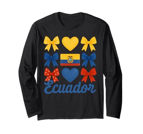Ecuador Girl Coquette Bow Hispanic Heritage Langarmshirt von Hispanic Heritage Ecuador Girl