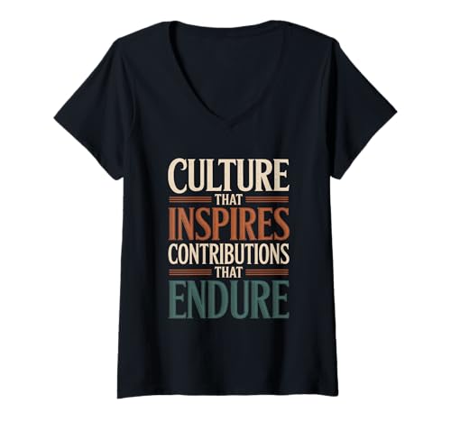 Damen Kultur, die den Monat des hispanischen Erbes inspiriert T-Shirt mit V-Ausschnitt Damen Kultur, die den Monat des hispanischen Erbes inspiriert T-Shirt mit V-Ausschnitt von Hispanic Heritage Latin Cultural Expression