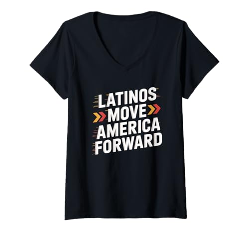 Damen Latinos bringen Amerika voran — Monat des hispanischen Erbes T-Shirt mit V-Ausschnitt Damen Latinos bringen Amerika voran — Monat des hispanischen Erbes T-Shirt mit V-Ausschnitt von Hispanic Heritage Latin Cultural Expression