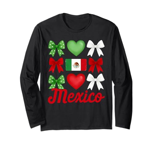 Mexico Girl Coquette Bow Hispanic Heritage Langarmshirt Mexico Girl Coquette Bow Hispanic Heritage Langarmshirt von Hispanic Heritage Mexico Girl