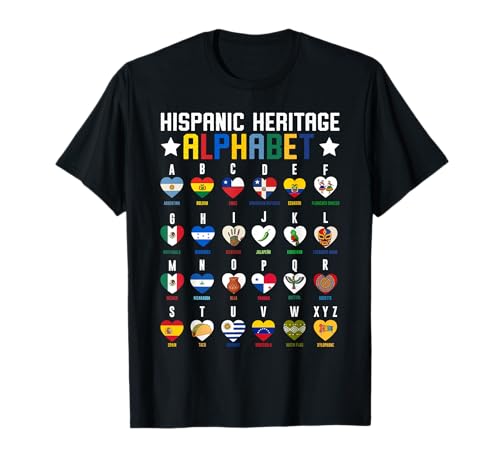 Hispanic Heritage Month Alphabet A to Z Bilingual Kids T-Shirt Hispanic Heritage Month Alphabet A to Z Bilingual Kids T-Shirt von Hispanic Heritage Month Alphabet