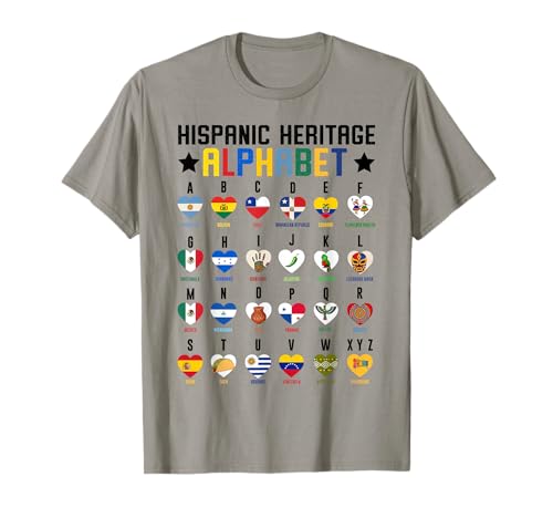 Hispanic Heritage Month Alphabet A to Z Bilingual Kids T-Shirt Hispanic Heritage Month Alphabet A to Z Bilingual Kids T-Shirt von Hispanic Heritage Month Alphabet