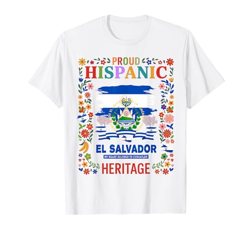 EL Salvador Flagge Frauen Idee Salvadorianisches Erbe Hispanic T-Shirt EL Salvador Flagge Frauen Idee Salvadorianisches Erbe Hispanic T-Shirt von Hispanic Heritage Month El Salvador Ideas For Kids