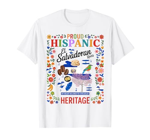 EL Salvador Flagge Kinder Idee Salvadorianisches Erbe Hispanic T-Shirt EL Salvador Flagge Kinder Idee Salvadorianisches Erbe Hispanic T-Shirt von Hispanic Heritage Month Salvadoran Idea For Women