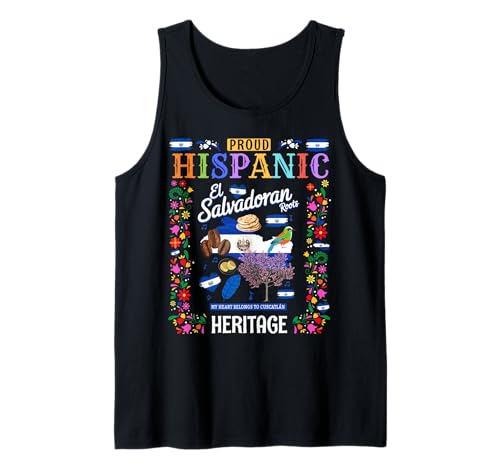 EL Salvador Flagge Kinder Idee Salvadorianisches Erbe Hispanic Tank Top EL Salvador Flagge Kinder Idee Salvadorianisches Erbe Hispanic Tank Top von Hispanic Heritage Month Salvadoran Ideas For Women