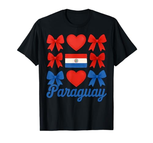 Paraguay Girl Coquette Bow Hispanic Heritage T-Shirt Paraguay Girl Coquette Bow Hispanic Heritage T-Shirt von Hispanic Heritage Paraguay Girl