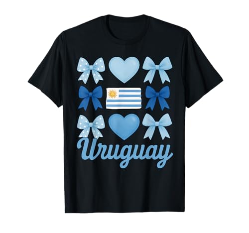 Uruguay Girl Coquette Bow Hispanic Heritage T-Shirt Uruguay Girl Coquette Bow Hispanic Heritage T-Shirt von Hispanic Heritage Uruguay Girl