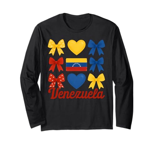 Venezuela Girl Coquette Bow Hispanic Heritage Langarmshirt Venezuela Girl Coquette Bow Hispanic Heritage Langarmshirt von Hispanic Heritage Venezuela Girl