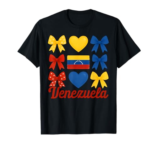 Venezuela Girl Coquette Bow Hispanic Heritage T-Shirt Venezuela Girl Coquette Bow Hispanic Heritage T-Shirt von Hispanic Heritage Venezuela Girl
