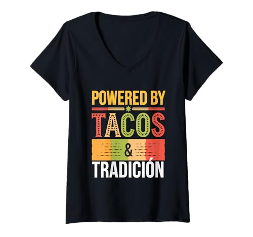Damen Hispanic Culture Lover Hispanic Heritage Month Celebrations T-Shirt mit V-Ausschnitt von Hispanic Month Outfit Männer & Frauen