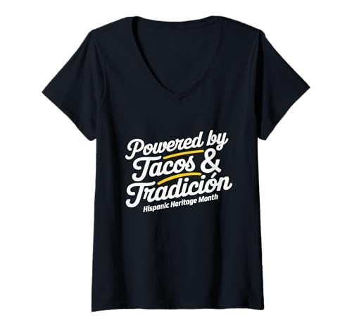 Damen Hispanic Heritage Month Hispanic Culture Lover Mexico T-Shirt mit V-Ausschnitt Damen Hispanic Heritage Month Hispanic Culture Lover Mexico T-Shirt mit V-Ausschnitt von Hispanic Month Outfit Männer & Frauen