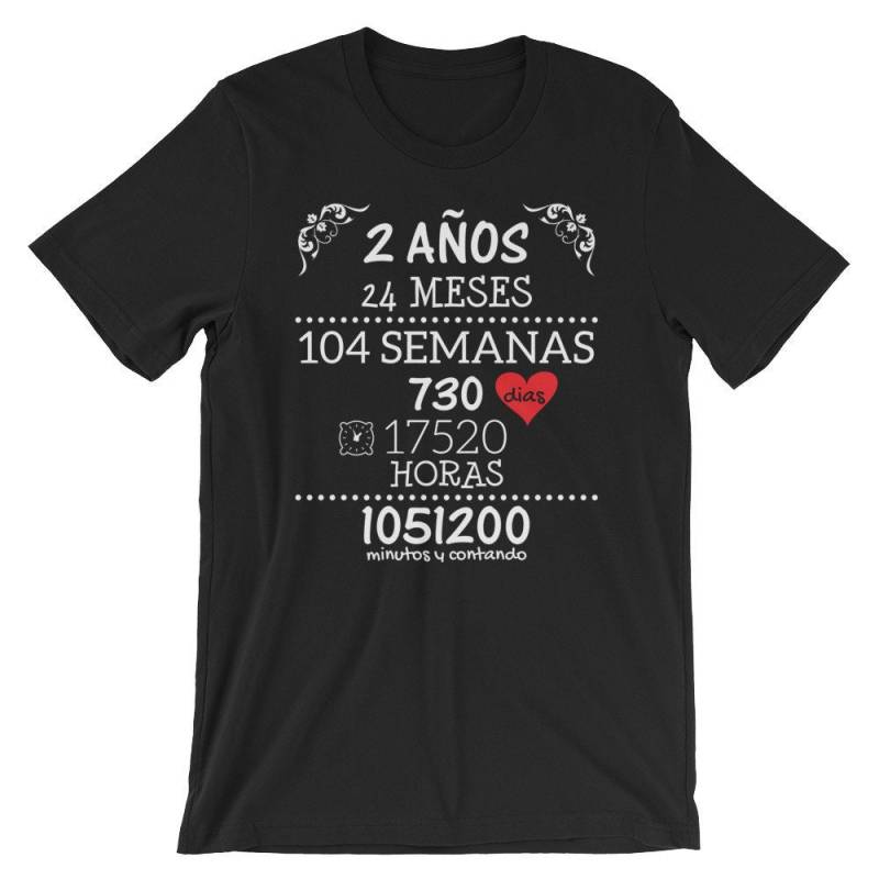 2 Jahre Hochzeit Jahrestagsgeschenk - Shirt Tshirt von HispanicGifts
